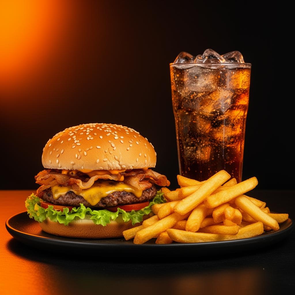 Burger + Pommes + Getränk